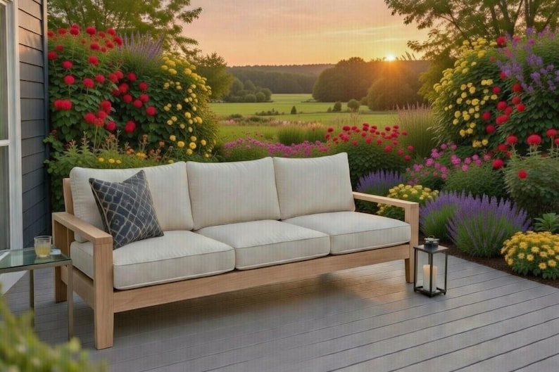 Modern Outdoor Sofa Plan | DIY Patio Couch Woodworking PDF - Etsy