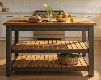 Easy DIY Kitchen Island Plans with Storage | Woodworking PDF Download