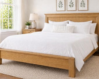 Plano de cama King Farmhouse / Estructura de cama rústica de madera para armar (PDF)