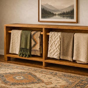 Simple Quilt Rack Console Plans | Entryway Hallway Furniture PDF