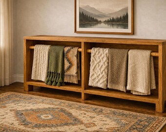 Simple Quilt Rack Console Plans | Entryway Hallway Furniture PDF