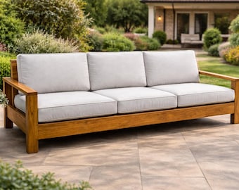 Modern Outdoor Sofa Plan | DIY Patio Couch Woodworking PDF