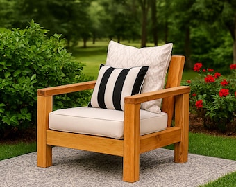 DIY 2x4 Outdoor Lounge Chair Plans | Modern Patio Furniture (PDF)