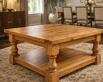 Corona Square Coffee Table Plans | Rustic Living Room Furniture PDF