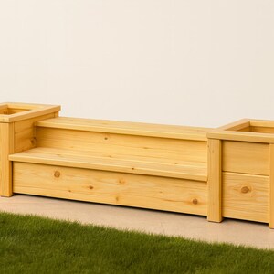 Outdoor Planter Bench Plan | DIY Garden Step Seating PDF - Etsy