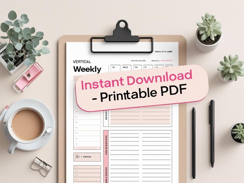 Minimalist Weekly Task Planner: Printable PDF Template - Etsy