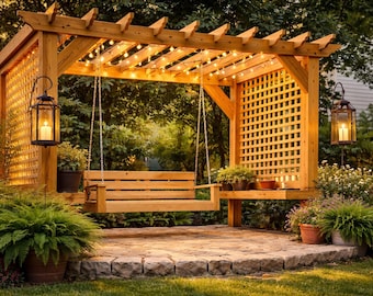 Pergola Outdoor Room Plans | DIY Backyard Patio Pergola PDF