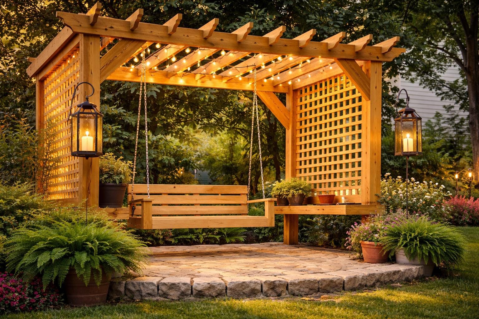 Planos de pérgola para exteriores / Pérgola para patio trasero (PDF)