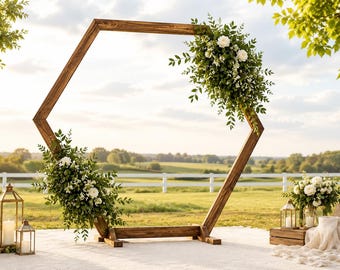Hexagon Wedding Arch Plan | DIY Wooden Ceremony Backdrop PDF