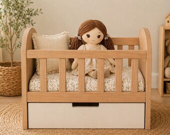 Plano para cuna de madera para muñecas / Muebles de cama de juguete para armar (PDF)