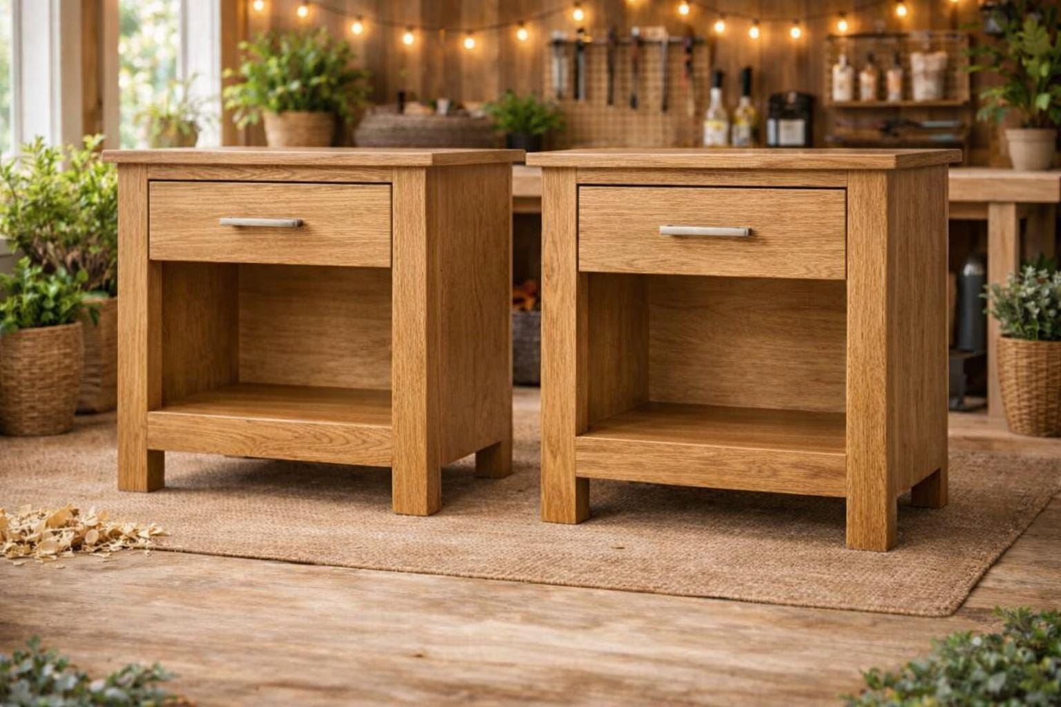 Farmhouse Nightstand Plan | DIY Cabinet Bedside Table With Drawer PDF ...