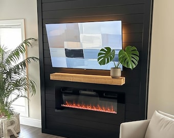 Easiest Shiplap Fireplace Plans | DIY Modern Farmhouse Mantel Build | PDF Download