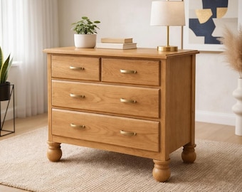 Vintage Inspired Pine Dresser Plans | DIY Rustic Wood Drawer Chest PDF