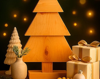 Christmas Tree Decor from Pallet Wood, Rustic Fence Picket Holiday Decoration, Handmade Winter Decoration