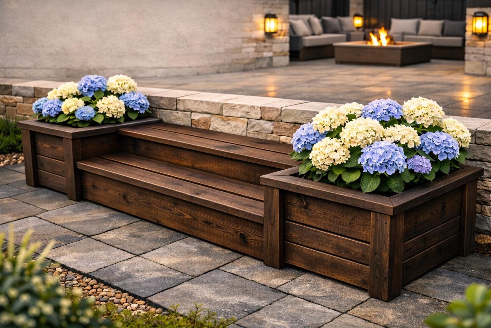 Outdoor Planter Bench Plan | DIY Garden Step Seating PDF - Etsy