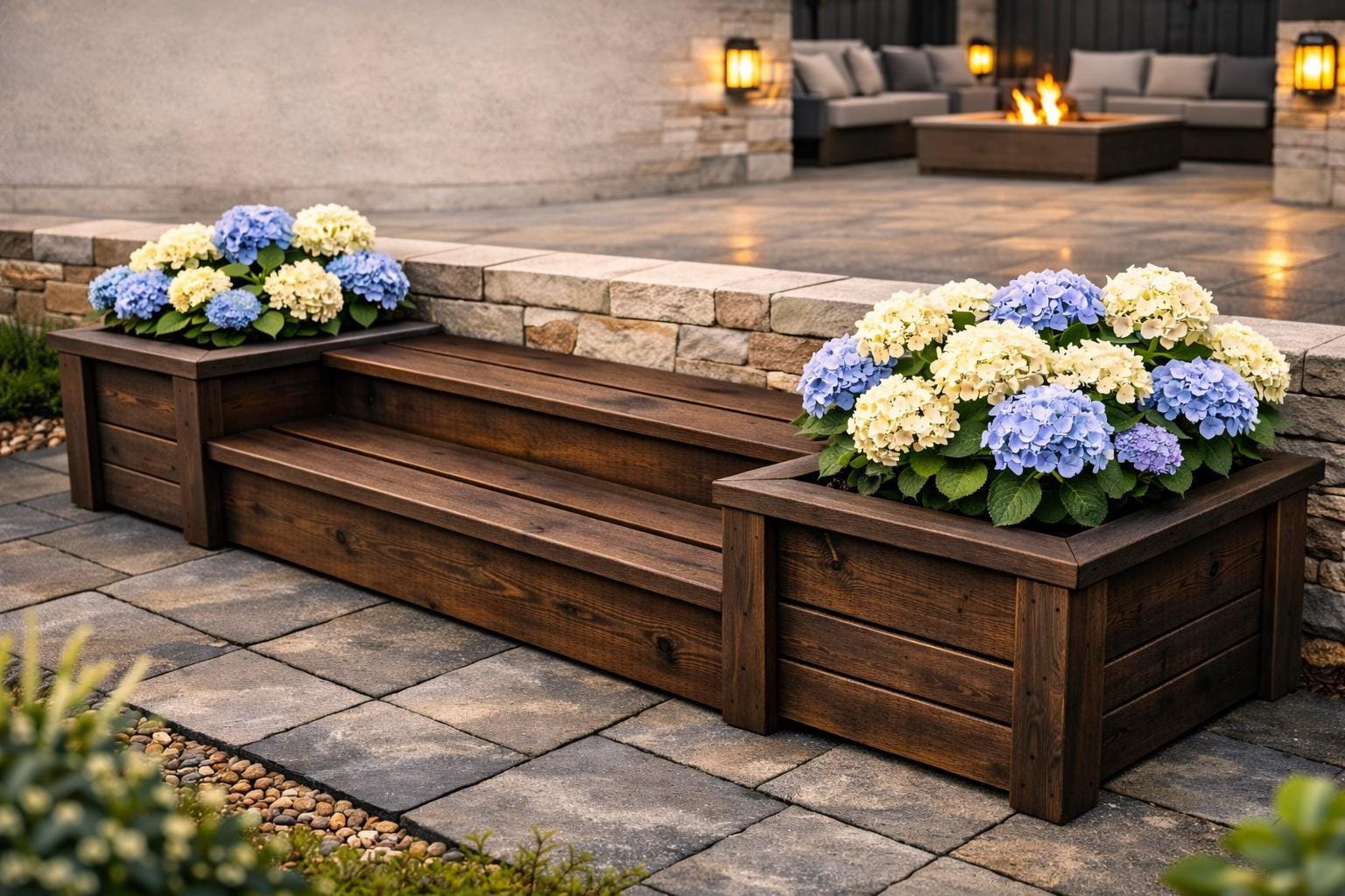 Outdoor Planter Bench Plan | DIY Garden Step Seating PDF - Etsy