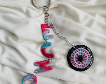 BTS Jin Echo vinyl keychain