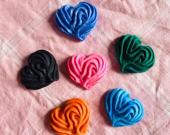 Pietra antistress a forma di cuore a spirale, giocattolo antistress in argilla polimerica, pietra per la meditazione e il sollievo dall'ansia.