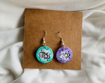Milky Way Galaxy Earrings: Polymer Clay BTS Jin Tour