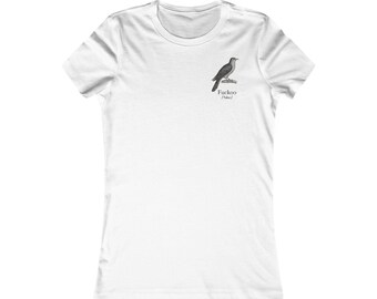Fuckoo Cuckoo Bird Slim Fit T-Shirt Funny Bird Lover Shirt, Cheeky Nature Tee, Minimalist Left Chest Print, Avian Humor