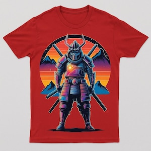 Oltre 180 Samurai Arte Digitale Guerriero Giapponese T-Shirt Design Cyberpunk Wall Art Samurai Poster PNG Stile Anime Tazza Design Stampabile Decorazione Artistica
