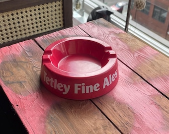 Tetley Fine Arts Red Melamine Ashtray (Made in England)