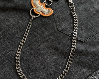 Silver Wallet Chain With Clasp - Etsy