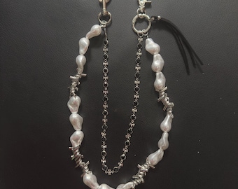 Pearls Wallet Chain ,Jeans Wallet Chain,Gothic Wallet Chain,Biker Wallet Chain,Key Charm Bag Chain,Punk Wallet Chain,Y2K keychain