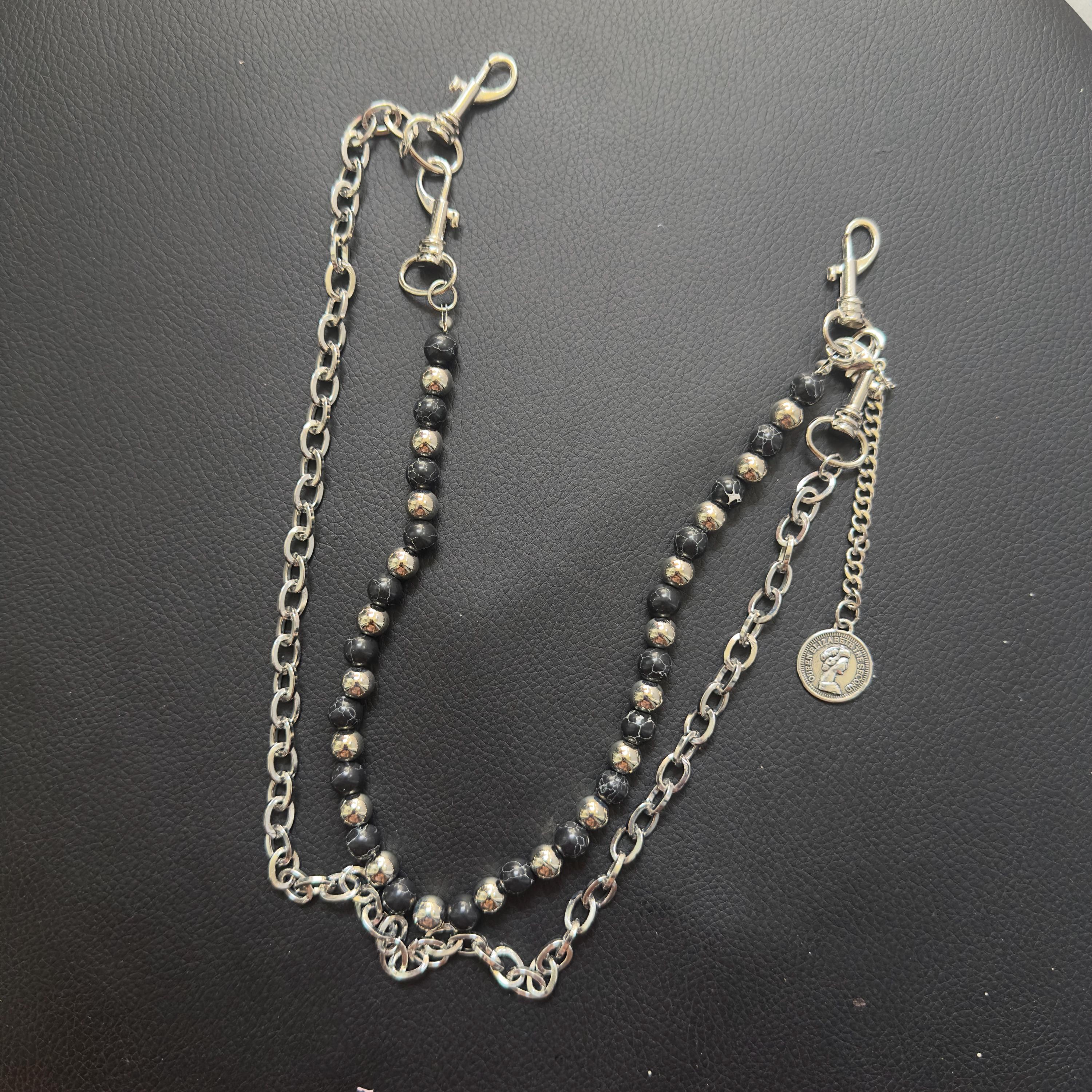 Black White Turquoise Wallet Chain,jeans Chain,gothic Pants Chain,biker ...