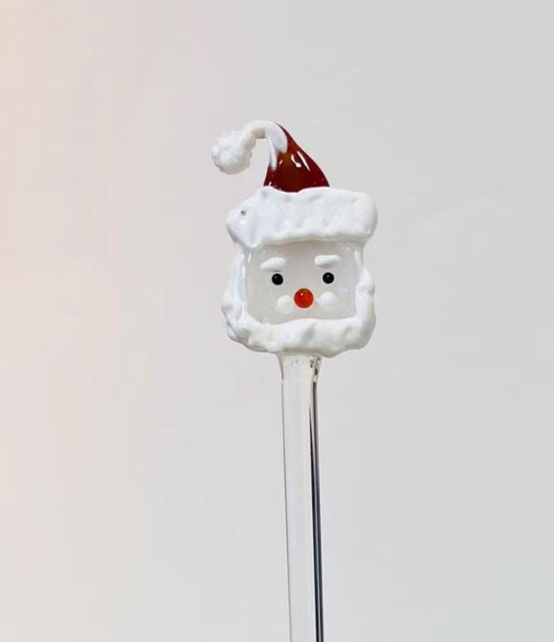 Santa Spoon Handmade Glass Santa Stirring Spoon, Christmas Mug Decor - Etsy