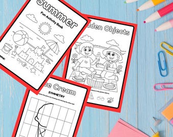 Sommer Spaß Printables für Kinder - 14 Seiten zum Ausmalen, Puzzles, Labyrinthe & mehr!
