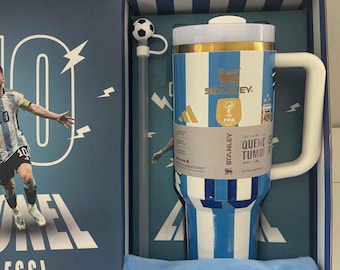 Limited Edition Messi 10 World Cup 2026 Stanley Soccer Tumbler, Soccer Fan Gift, Football Tournament Cup, , FIFA World Cup 2026