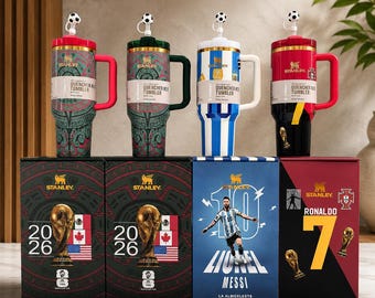 Bicchiere termico Stanley in edizione limitata per la Coppa del Mondo 2026, regalo per appassionati di calcio, coppa del torneo di calcio, Coppa del Mondo FIFA 2026