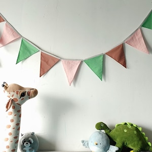 Colorful fabric bunting banner, Party decoration bunting banner, Nursery wall hanging, Flag decoration for baby room