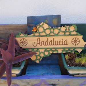 cartel/letrero mapa de Andalucía