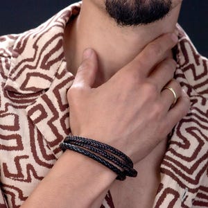 Personalized Engraved Leather Bracelet: Stainless Steel Clasp, Custom QR Code