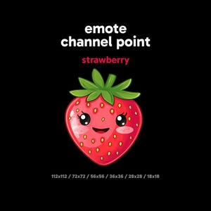 Strawberry Channel Point - Twitch Emote - Discord Emote - YouTube Emote - Twitch Channel Point Icon - Commercial Use - Awesome Strawberry Ar