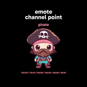 Pirate Channel Point - Emote - Twitch - Discord - YouTube - Commercial Use - Awesome Pirate Icon - Pirate Art - Channel Points