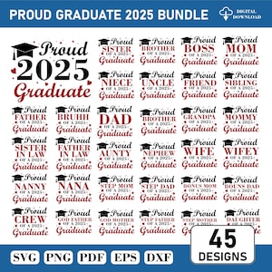 2025 Graduation SVG Bundle: Family Designs (Digital Download)