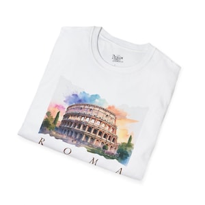 Rome Colosseum T-Shirt, Italy Travel Souvenir Tee, Colosseo Tee, Travel Lover Gift, History Lover Art Shirt, Ancient Roma T-Shirt Gift