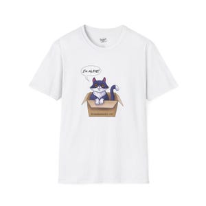 Schrödinger's Cat T-shirt, Physicist Teacher Gift, Funny Physics Science Tee, Ideal Gift for Science Lovers, Geeky Cat Lovers, Unisex Tee