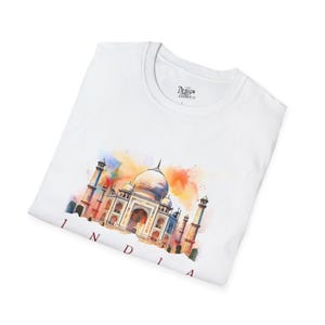 India T-Shirt | Taj Mahal Agra, Soft Cotton Tee, Travel Souvenir, Best for Casual Wear, Gifts for Travelers, Mughal Architecture Art Shirt