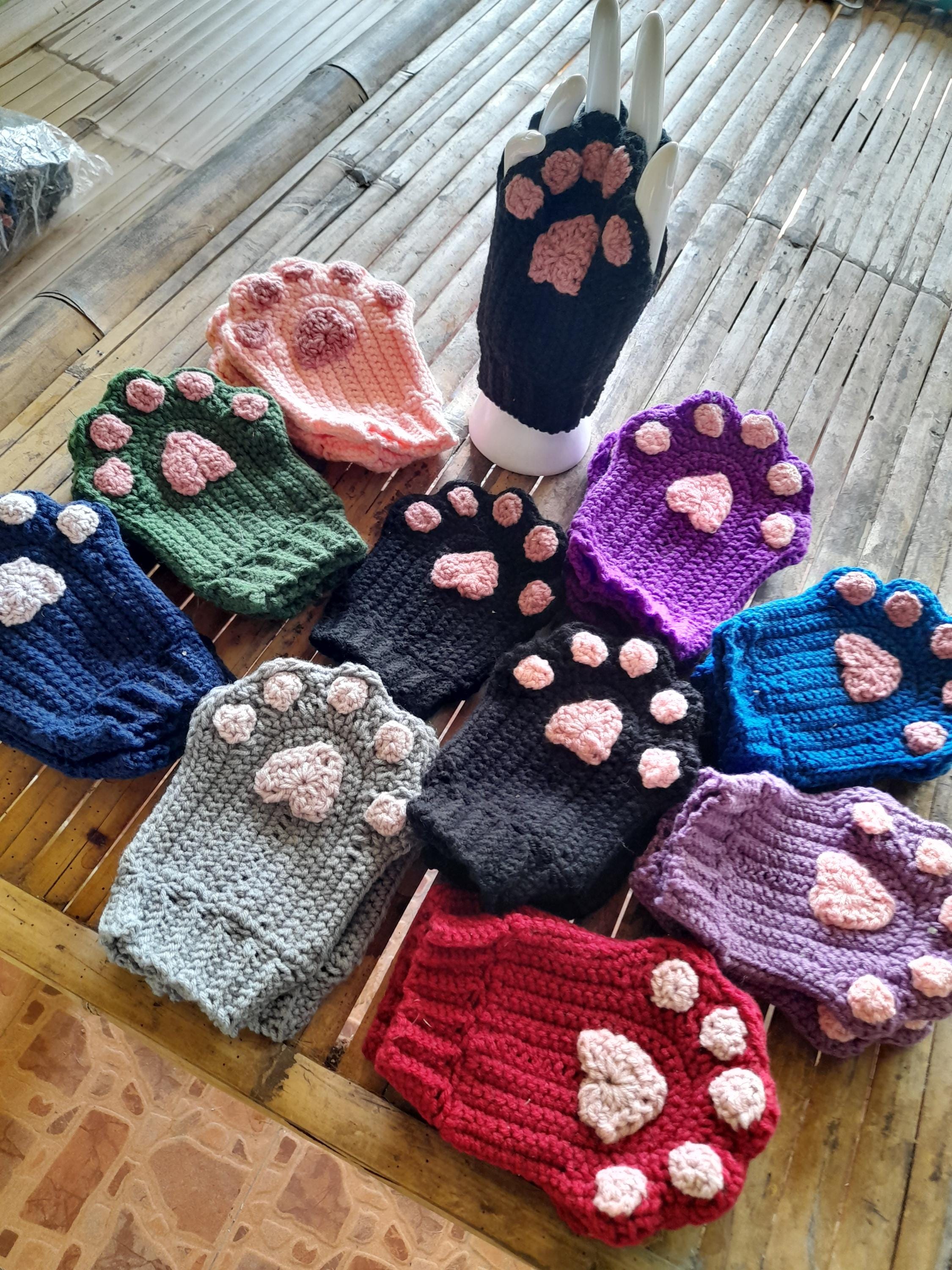 Moufles En Tricot Thermique Pour Enfants 2-4 Ans - Double Couche, Avec Cordon, Bleu/gris/rose