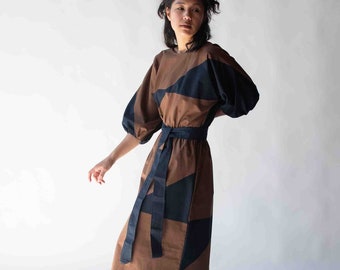 1970s Abstract Print Dress | Vuokko