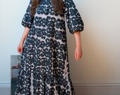 1960s Love Letter Dress 60s Vintage Marimekko Puff Sleeve Dress