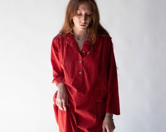 1970s Red Cotton Dress | Marimekko