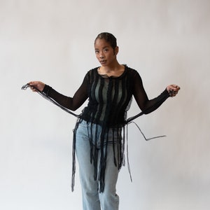 Black Mesh Shirt | Jean Paul Gaultier