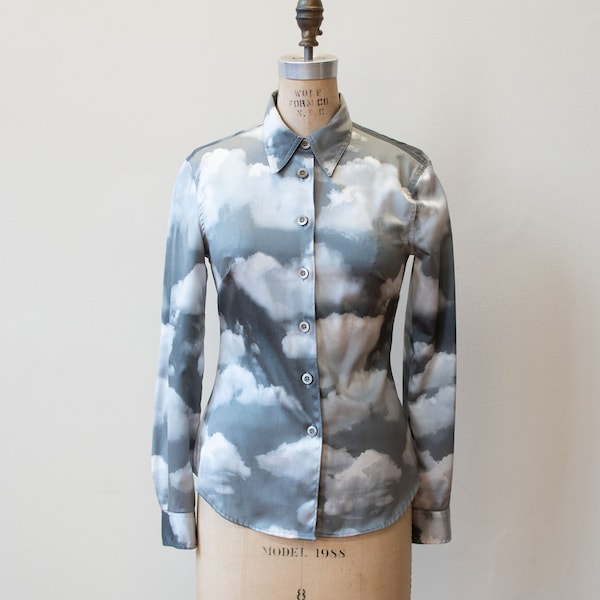 1990s Cloud Print Shirt | Moschino Jeans