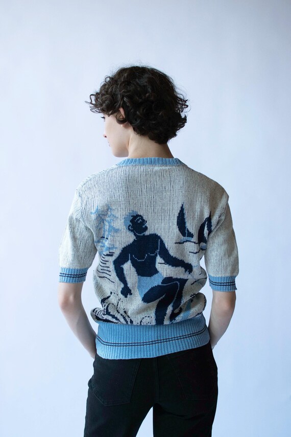 1940s Surfer Novelty Knit Top - image 5