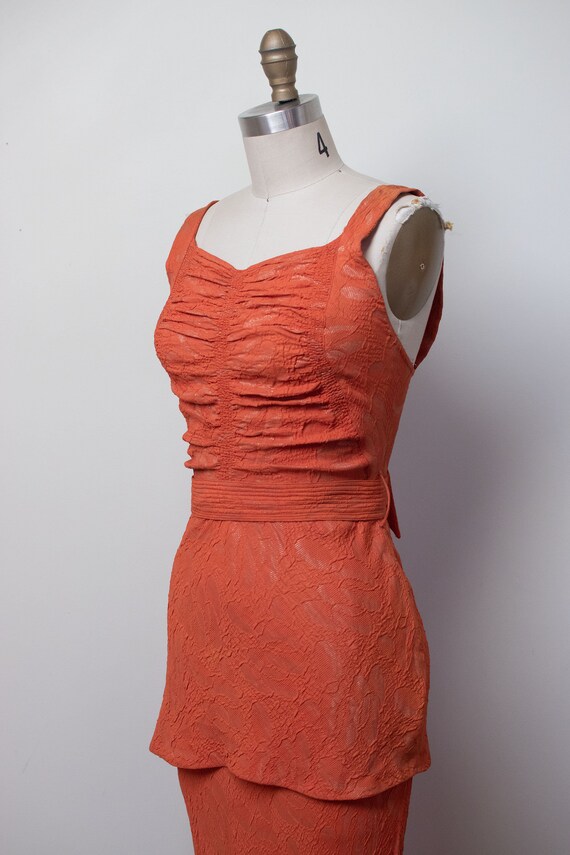 1930s Orange lamé Gown | 30s Dress